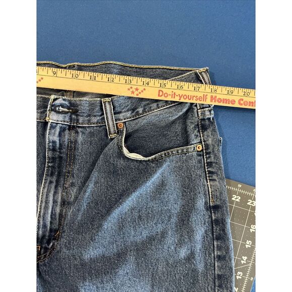 Levi's 550 Relaxed Fit Men's 36x32 Blue Jeans 100% Cotton Medium Stonewash Fade - Picture 4 of 8